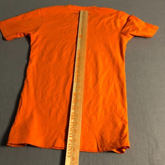 armani exchange womens t shirt top medium m orange graphic pencil drawing s15 - Picture 11 of 14